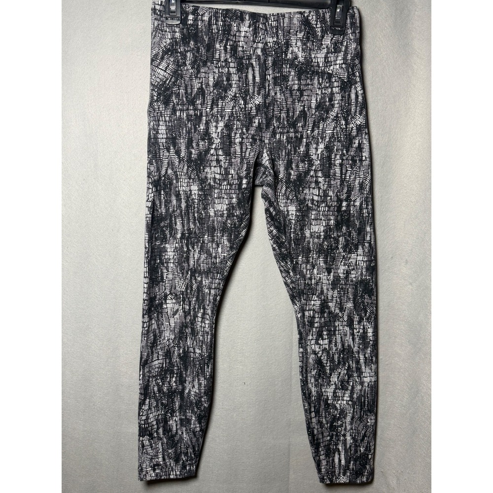 Lululemon High Rise Leggings Black White Abstract Geo Print LW5EQUS Size 8